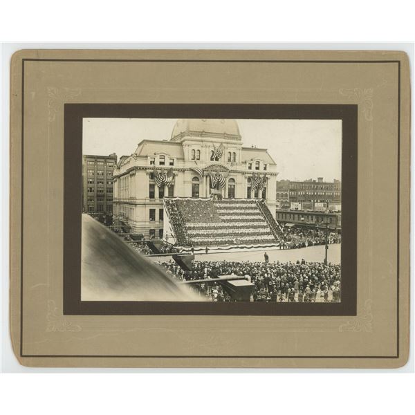 1916 Human Living Flag Providence City Hall Photo