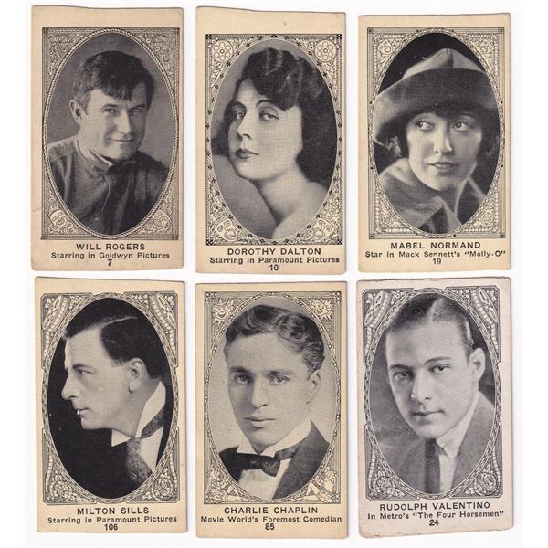 1920s Famous Silent Film Stars Trading Cards