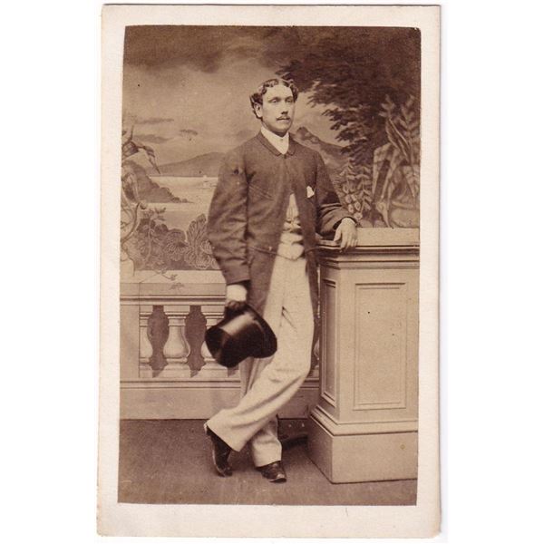 Dublin Irish Man with Top Hat CDV Photo