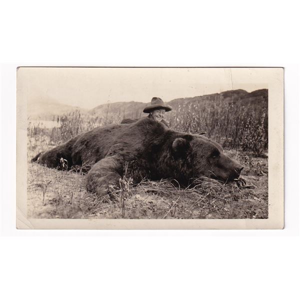 Hunter and Kodiak Bear Alaska Photo