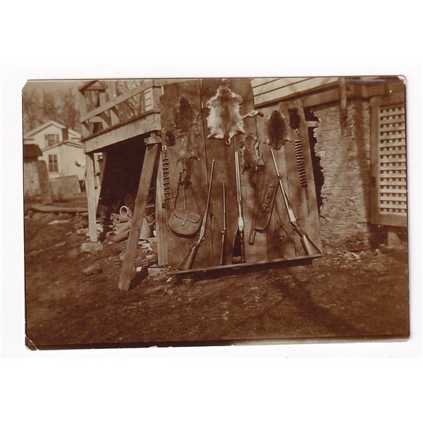 Hunter and Trapper Pelts and Guns Photo