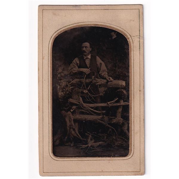 Wood Carver Occupational Tintype Photo