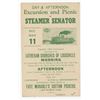 Image 1 : Steamer Senator Excursion and Picnic Leaflet