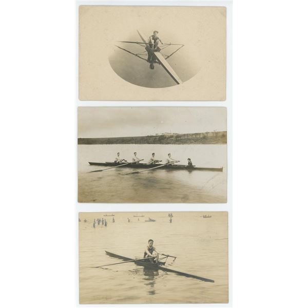 Sculling and Rowing RPPC Postcards