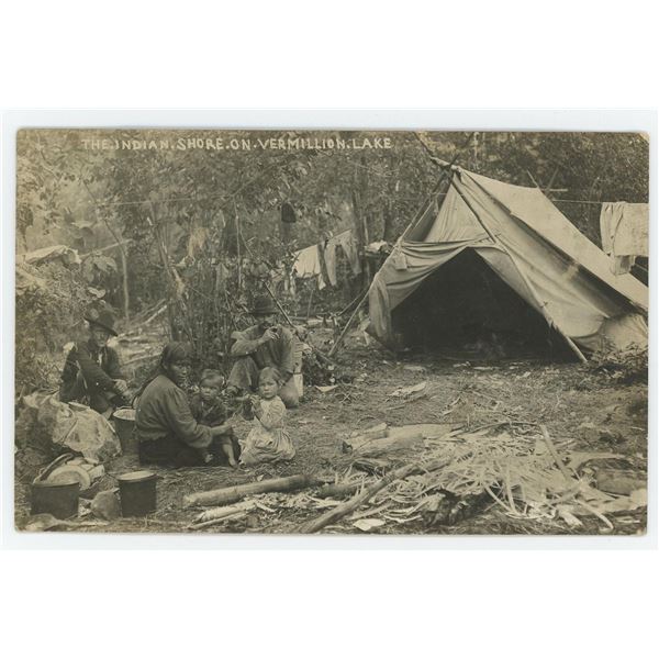 The Indian Shore Vermillion Lake RPPC Postcard