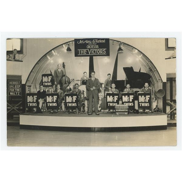 Art and George McFarland Orchestra RPPC Postcard
