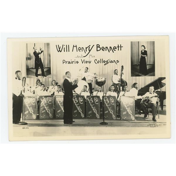 Will Henry Barrett Jazz RPPC Postcard