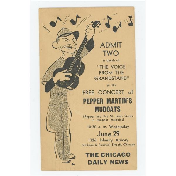 Pepper Martins Mudcats Free Concert RPPC Postcard