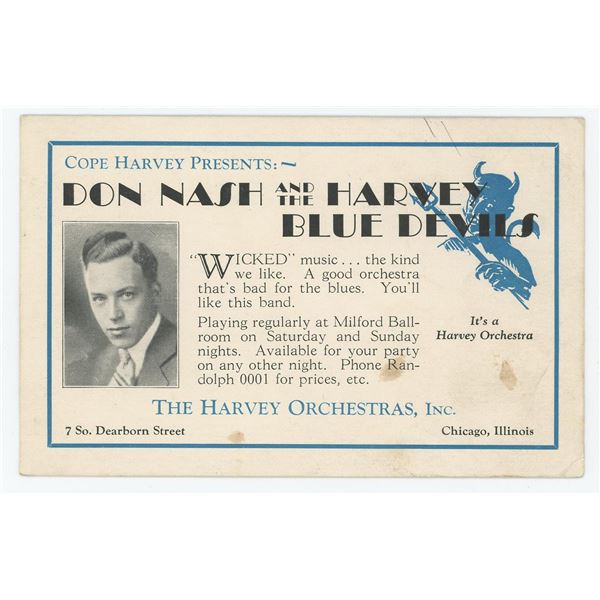 Don Nash and the Blue Devils Postcard
