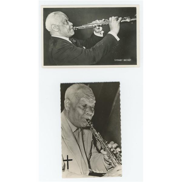 Sidney Bechet Jazz RPPC Postcards
