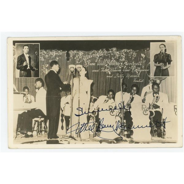 Will Henry Bennett Jazz Signed RPPC Postcard