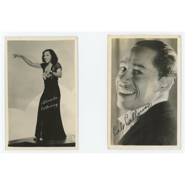 Cab and Blanche Calloway RPPC Postcards