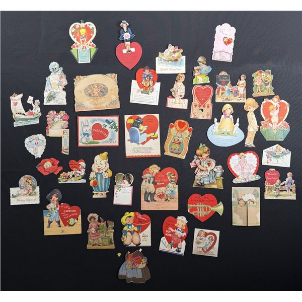 Antique Die Cut Valentines Day Cards
