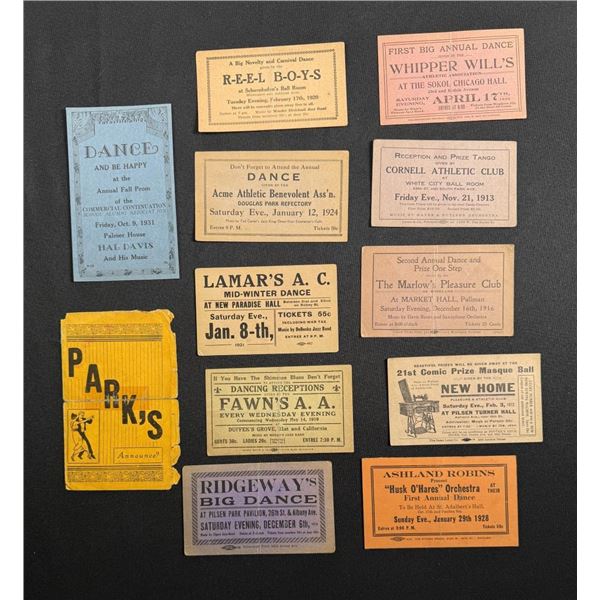 Collection of Jazz Club Band Dance Notice Tickets