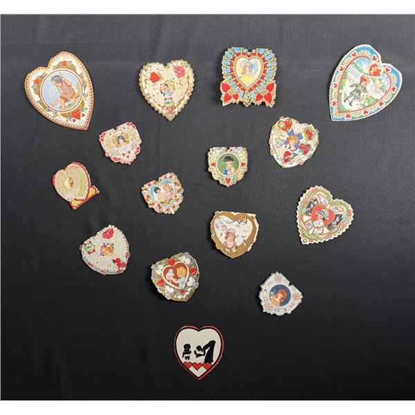 Antique Die Cut Folding Valentines Day Cards