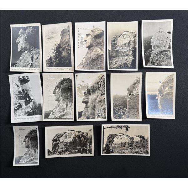 Mount Rushmore Construction RPPC Postcards