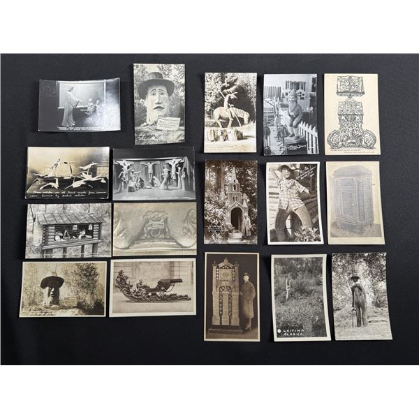 Folk Art Roadside Attractions RPPC Postcards
