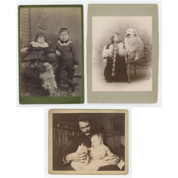 Children with Pet Dogs and Cats Cabinet Photos