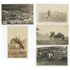 Image 1 : Cowboy Rodeo Cattle Ranch RPPC Postcards