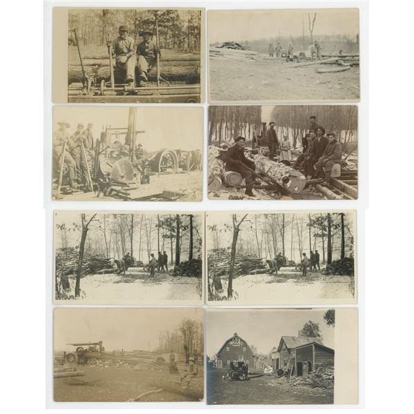 Logging and Sawmill Occupational RPPC Postcards