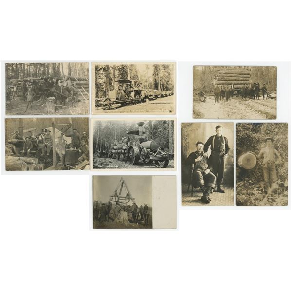 Occupational Logger Logging RPPC Postcards