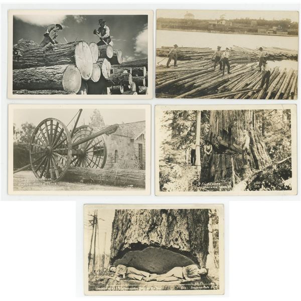 Collection of Logging RPPC Postcards