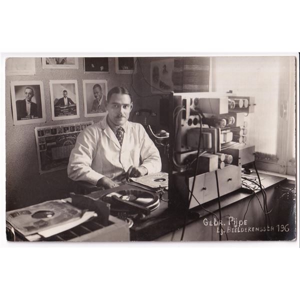 Georges De Caluwe DJ Disc Jockey RPPC Postcard