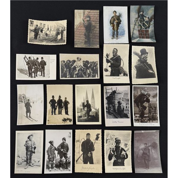 Occupational Chimney Sweep RPPC Postcards
