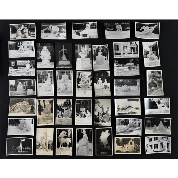 Dartmouth Winter Carnival Sculpture RPPC Postcards