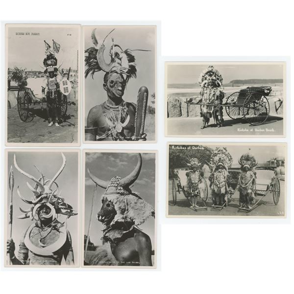 South African Tribal Dress RPPC Postcards
