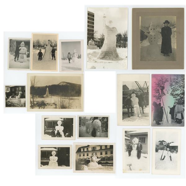 Snow Carnival Ice Sculpture RPPC Postcards Photos