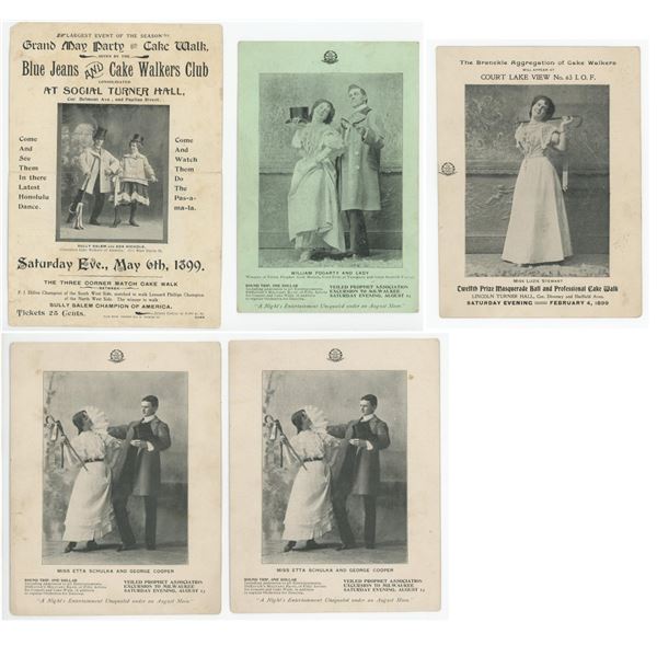 Group of Masquerade Ball and Cake Walk Flyers