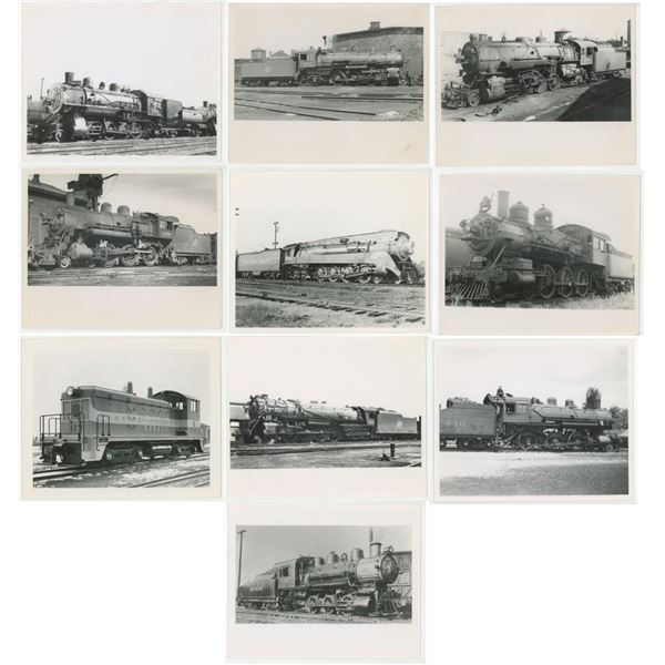 Group of Photos of Steam Locomotive Trains