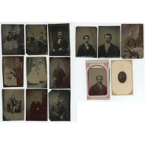 Group of Antique Tintype Photos