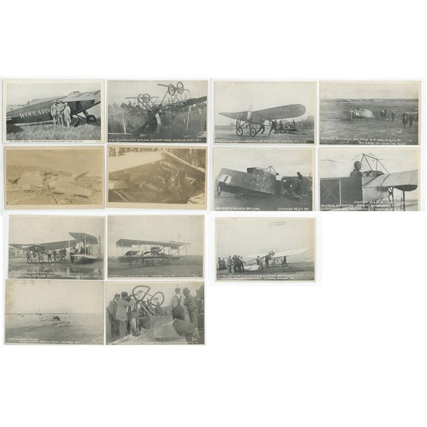 Group of Chicago Aviation Meet 1911 RPPC Postcards