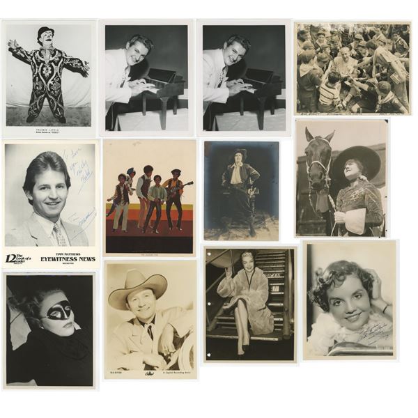 Group of Publicity Photos of Entertainers