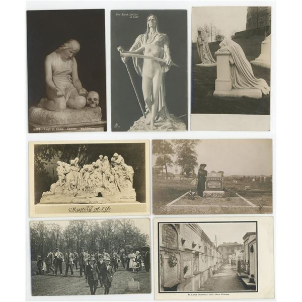 Collection of Death and Mortality RPPC Postcards