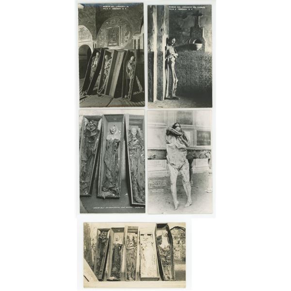 Group of Mummified Body RPPC Postcards