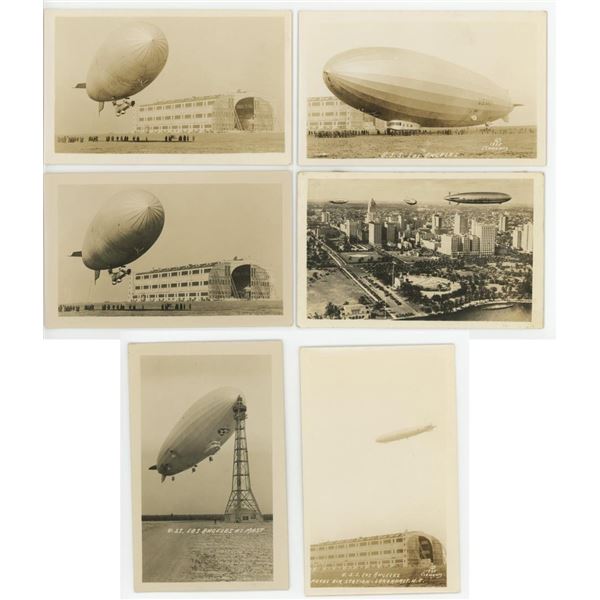 USS Los Angeles Dirigible Airship RPPC Postcards