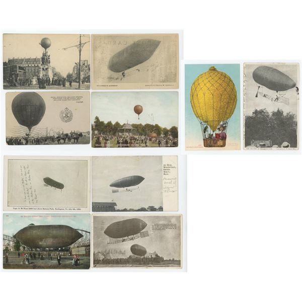 Early Aviation Air Ship Balloon Postcards