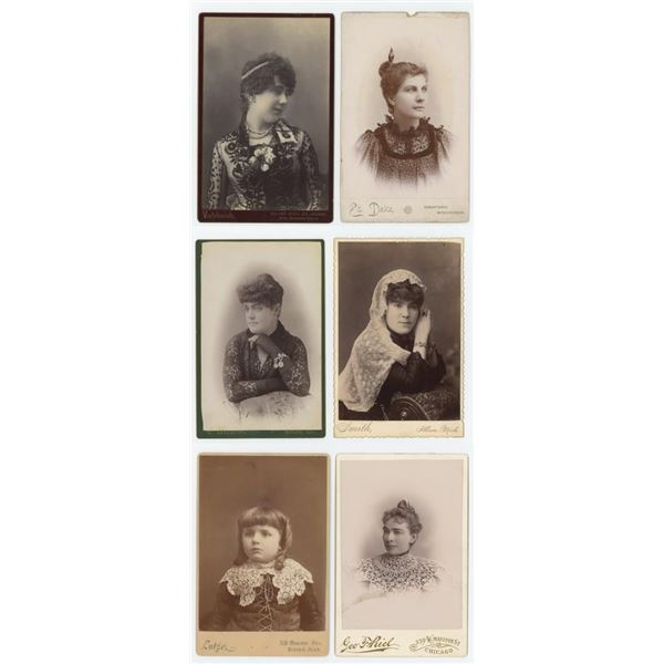 Collection of Women in Lace Cabinet Photos