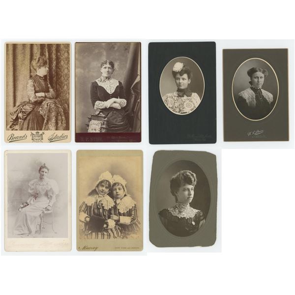 Collection of Women in Lace Cabinet Photos