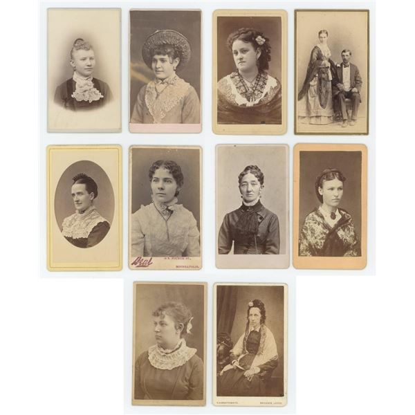 Women in Lace CDV Photos
