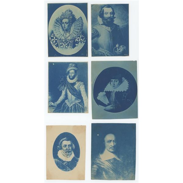 Group of Cyanotype Photos of Historical Paintings