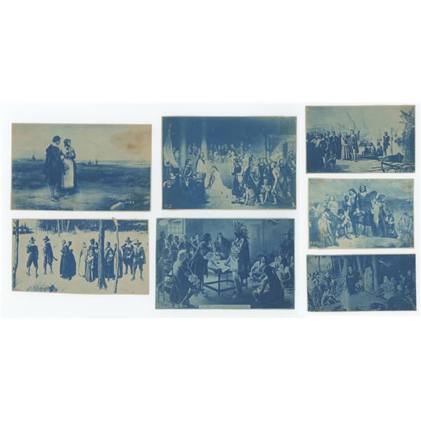 Group of Cyanotype Photos of Historical Paintings