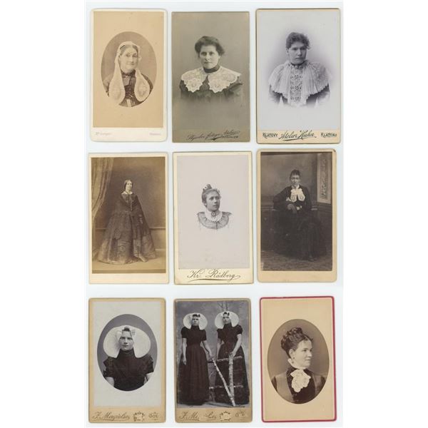 Collection of Women in Lace CDV Photos