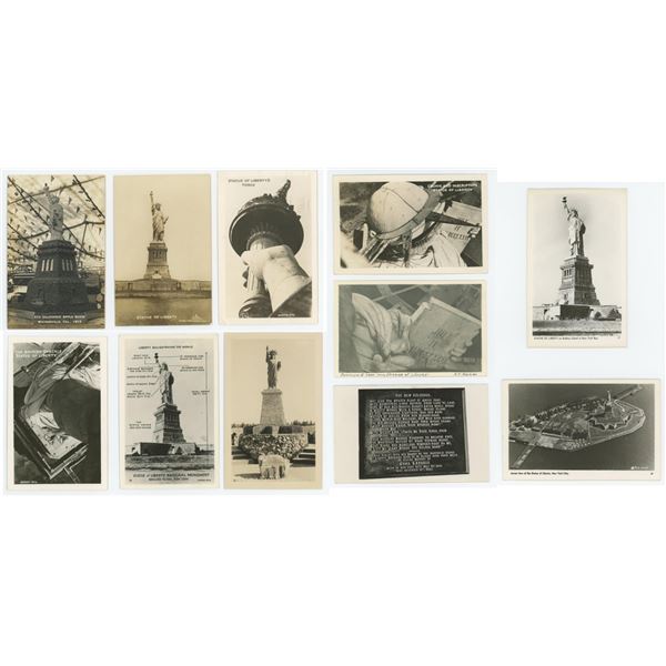 Statue of Liberty Construction RPPC Postcards