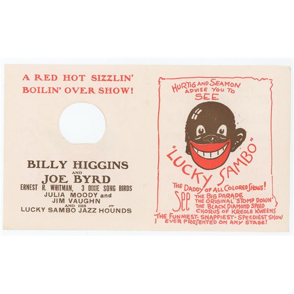 Lucky Sambo Black Americana Jazz Promotional Flyer