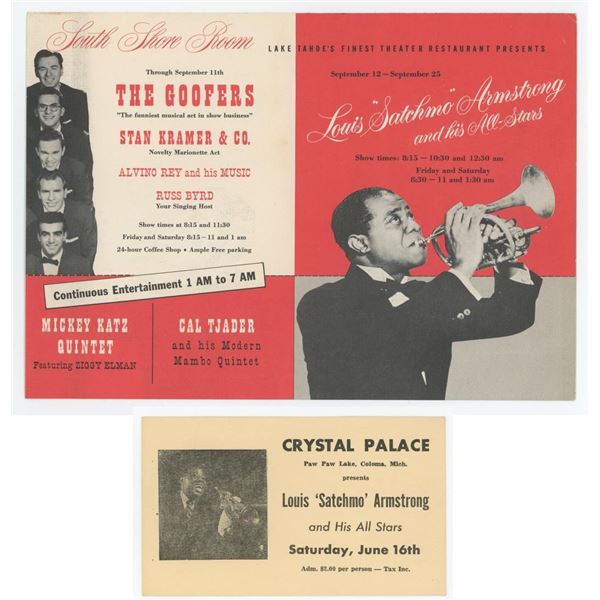 Louis Armstrong Promotional Jazz Flyers