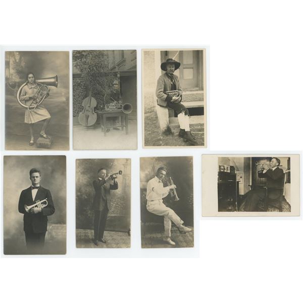Occupational Brass Musicians RPPC Postcards